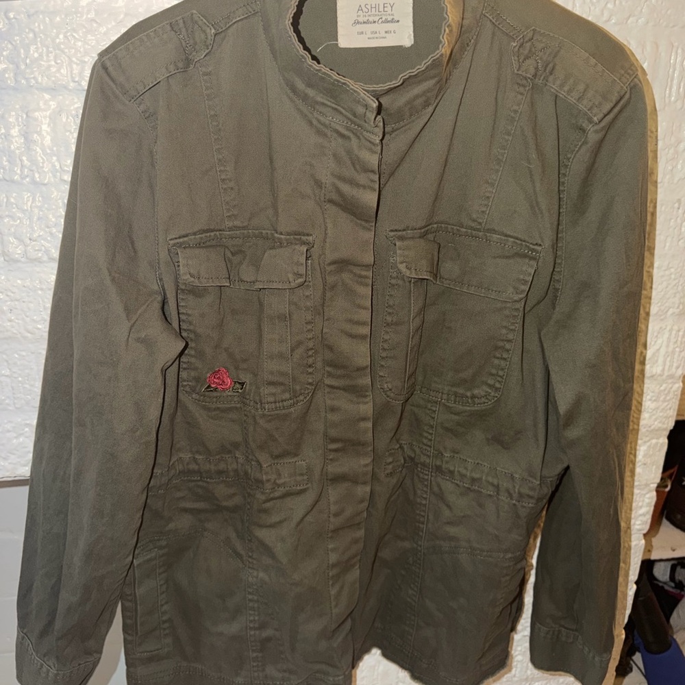 Ashley By 26 International Women's Green Utility Jacket